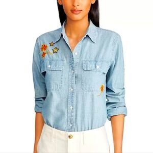 Lauren Ralph Lauren Cotton Chambray Shirt Size M